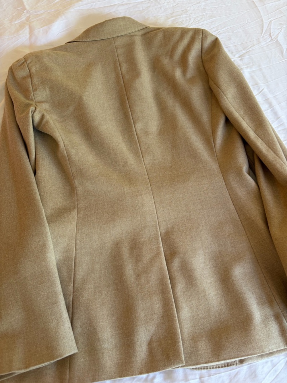 Theory Beige Single-Button Wool-Blend Blazer - Picture 12 of 12